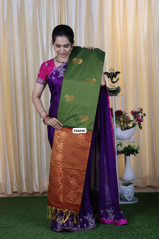 Borderless semi soft silk saree 😍😎