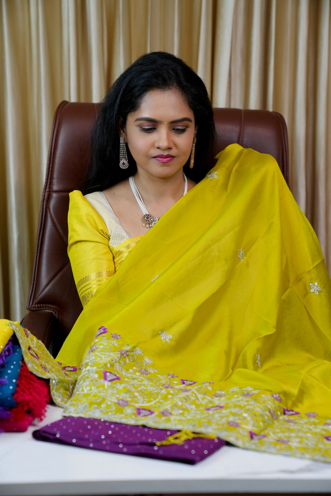 Budget friendly designer saree with Work blouse🥰😎