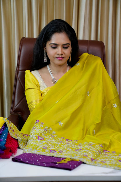 Budget friendly designer saree with Work blouse🥰😎