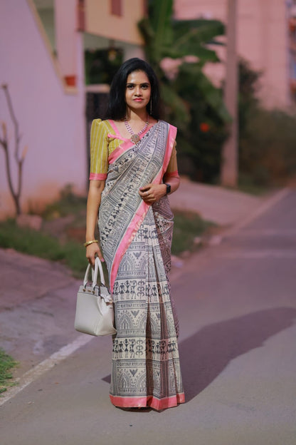 Ghicha sarees with digital prints🥳✅