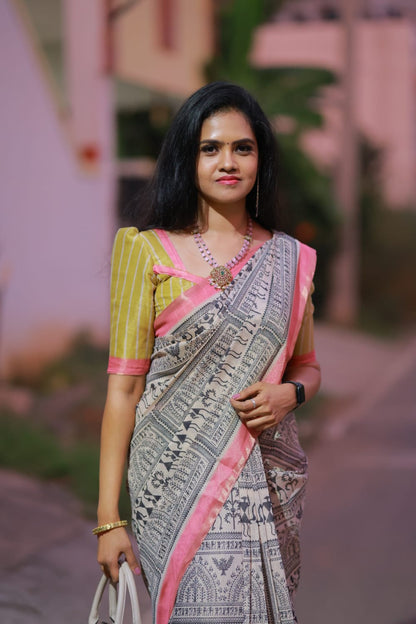 Ghicha sarees with digital prints🥳✅