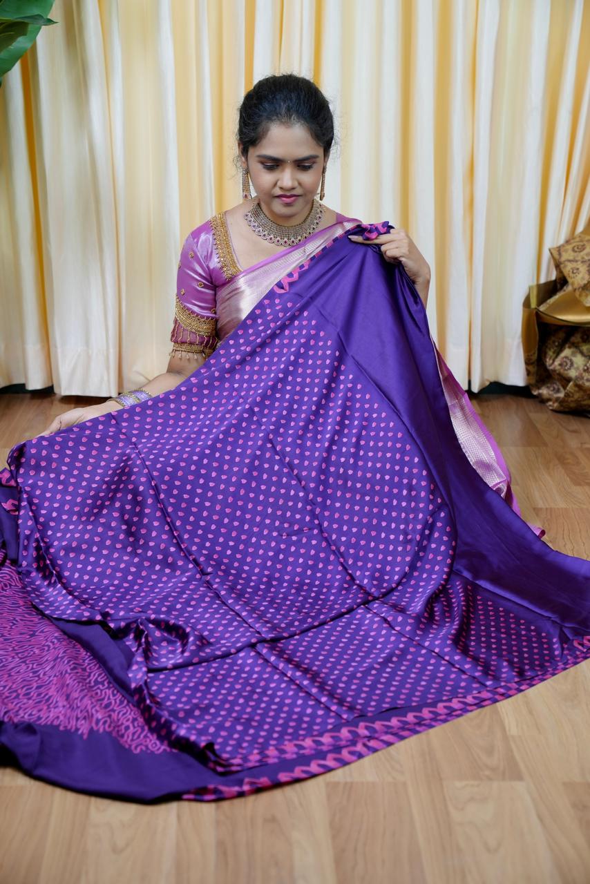premium modal satin silk saree🥳