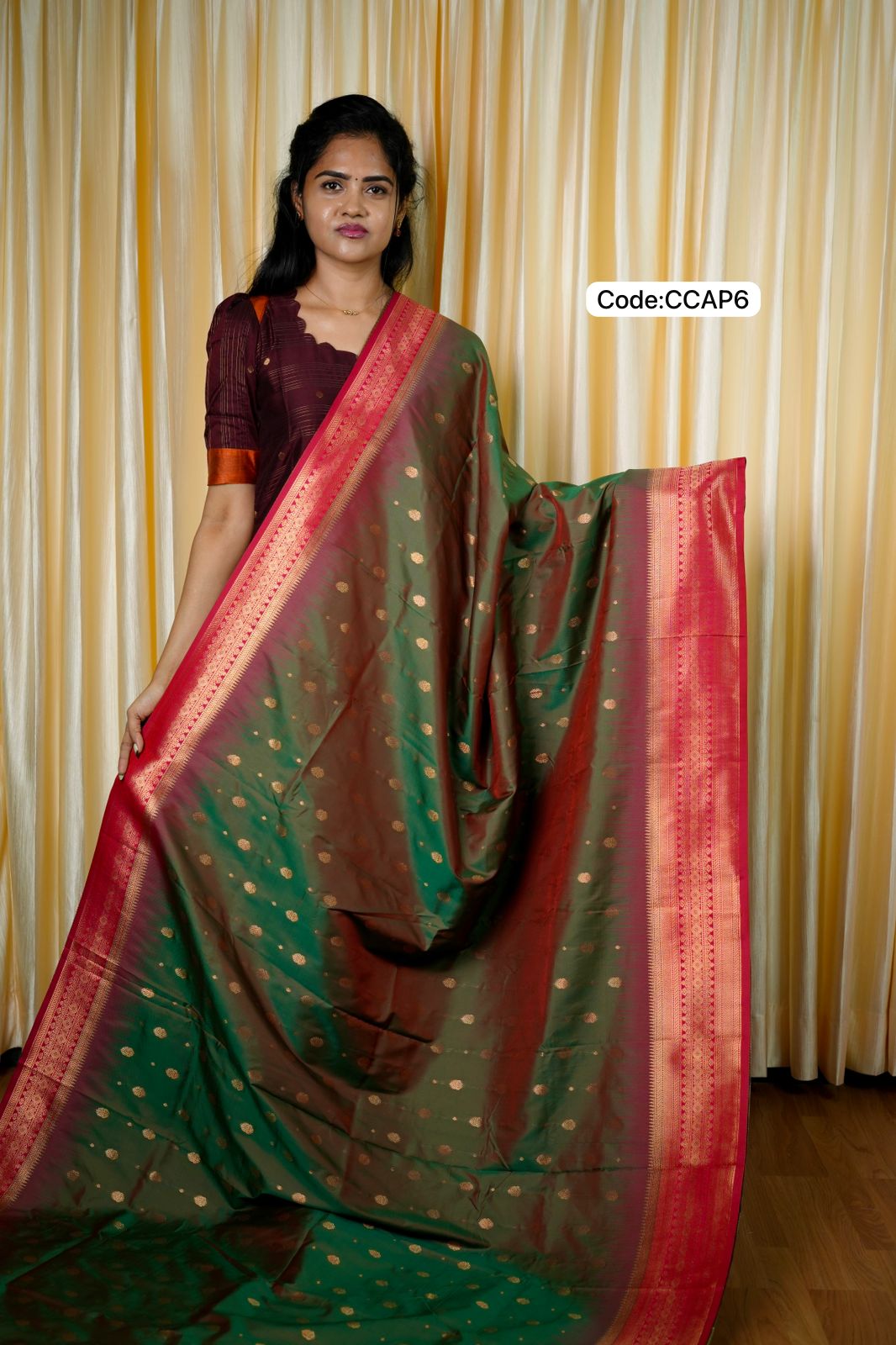 Kanchi semi silk saree🥰😎📚