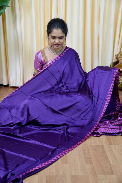 premium modal satin silk saree🥳