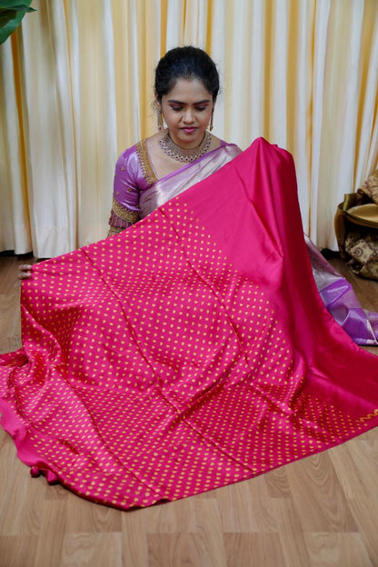 Premium modal satin .silk saree with .heavy latkan😍 🥳