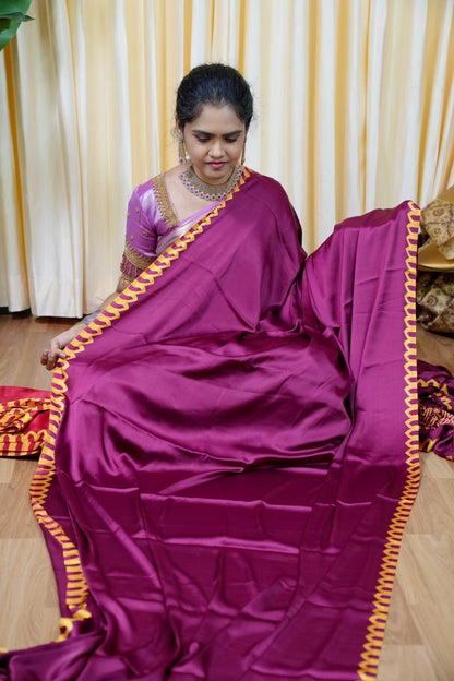 premium modal satin silk saree🥳