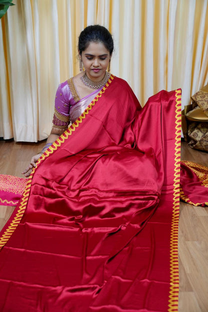 premium modal satin silk saree🥳