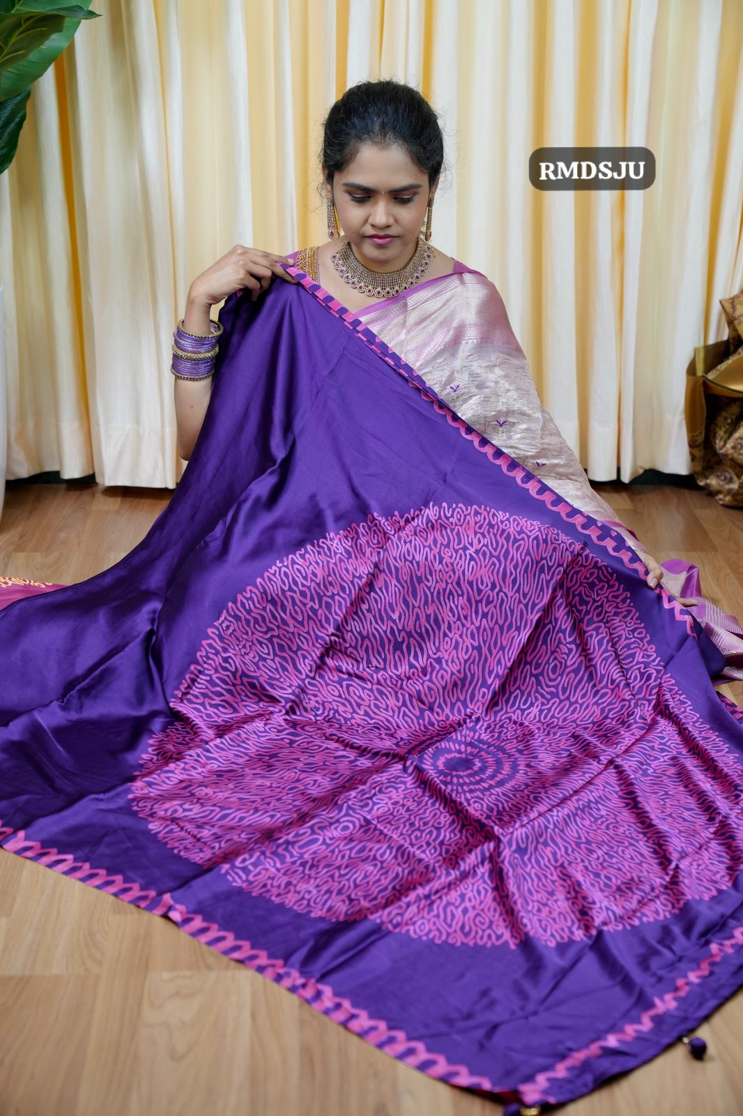 premium modal satin silk saree🥳