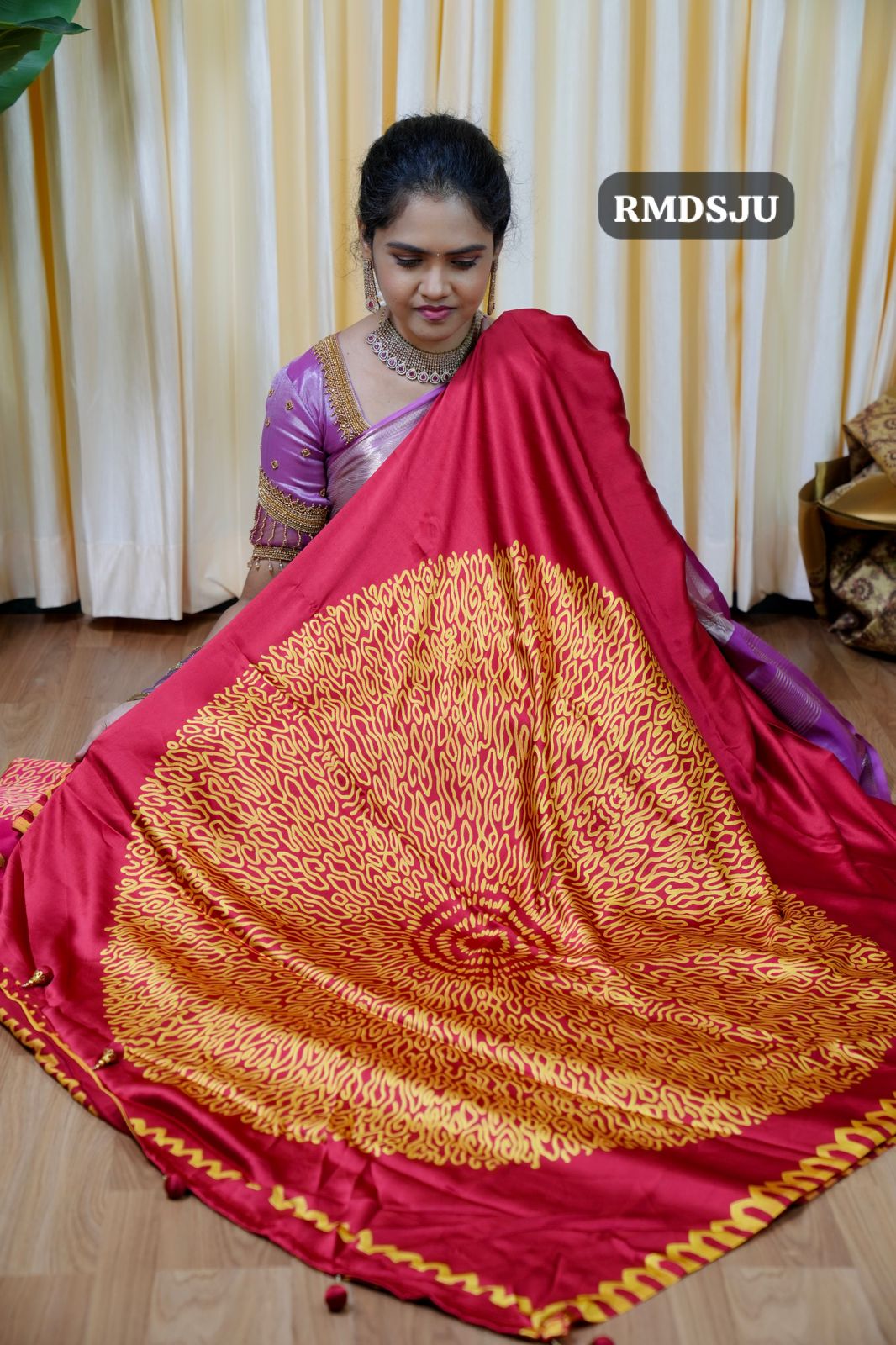 premium modal satin silk saree🥳