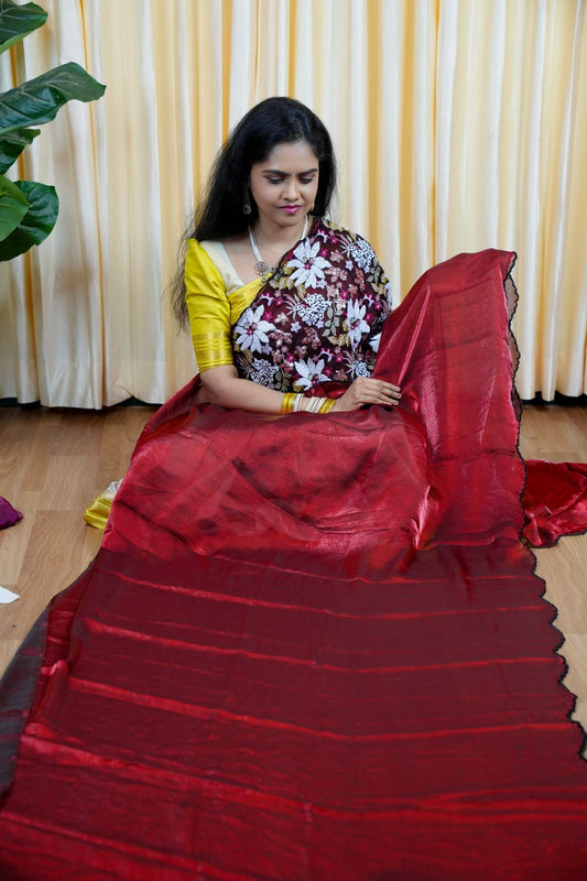 Space silk saree with Designer work🥳✅