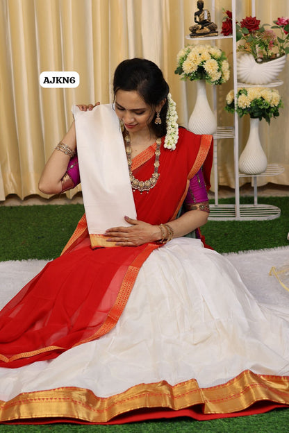 semi stitched kotta cotton Half saree collection. Blouse alone unstitched🥳