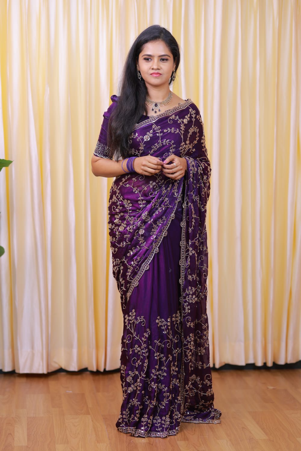 Premium heavy work space silk saree🎁