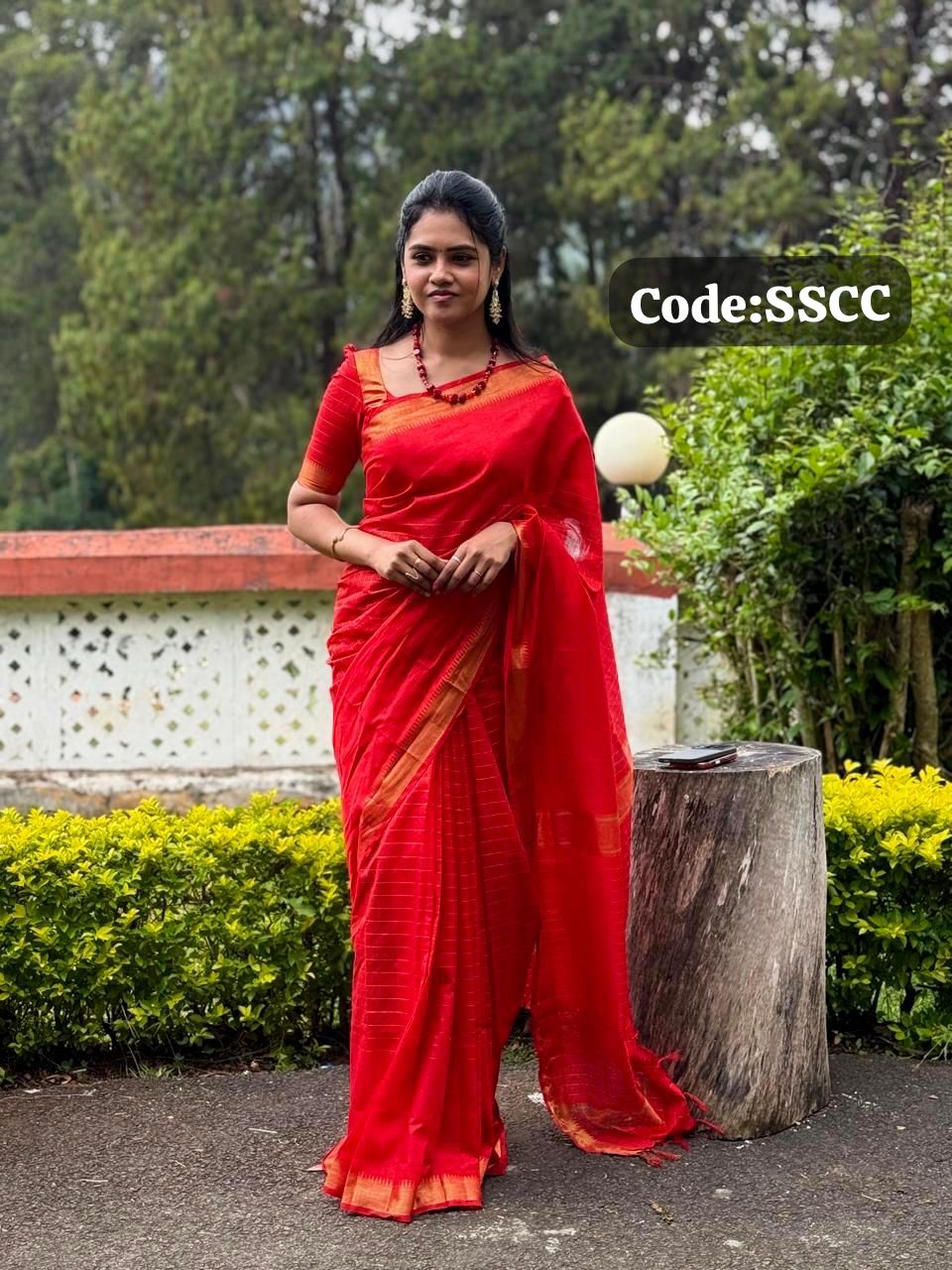 Semi Tussar silk saree with Checked pattern 🥰😎📚🌈