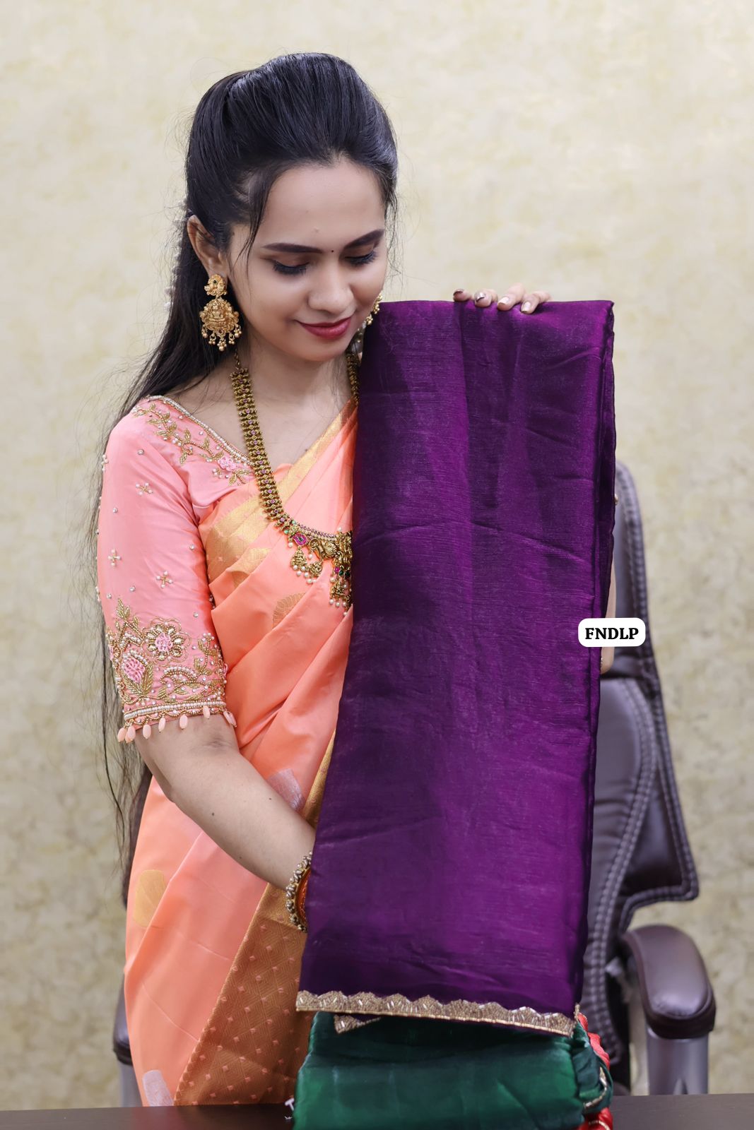 Fendy chiffon saree 🥳