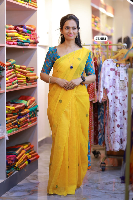 Linen cotton saree🥳