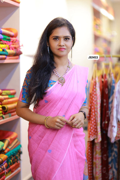 Linen cotton saree 🎁