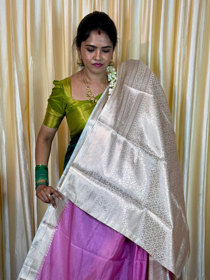 half and half saree 🥳🌈