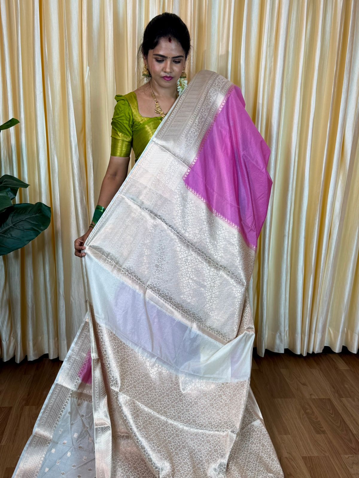 half and half saree 🥳🌈