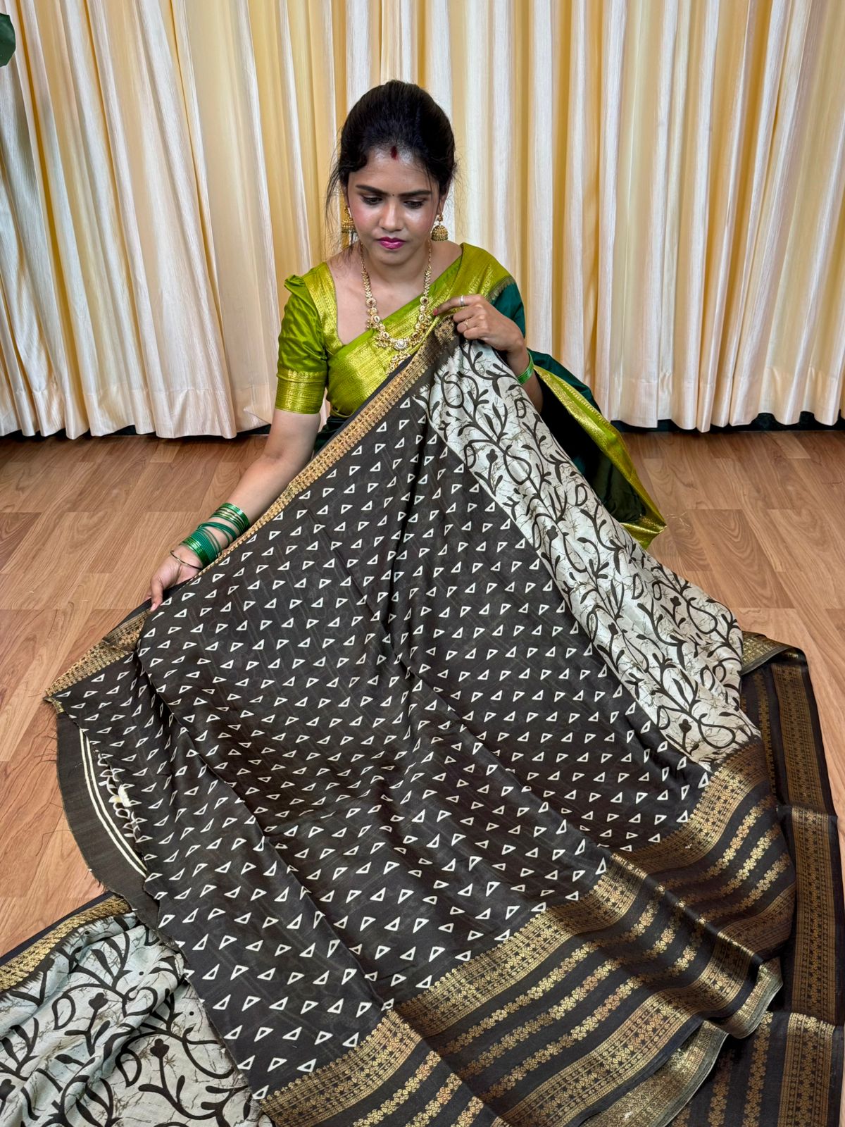 Silk mixed cotton saree🥰😎📚