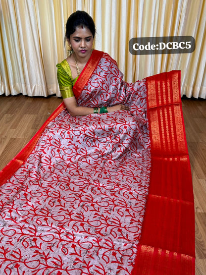 Silk mixed cotton saree🌈🥰😎📚