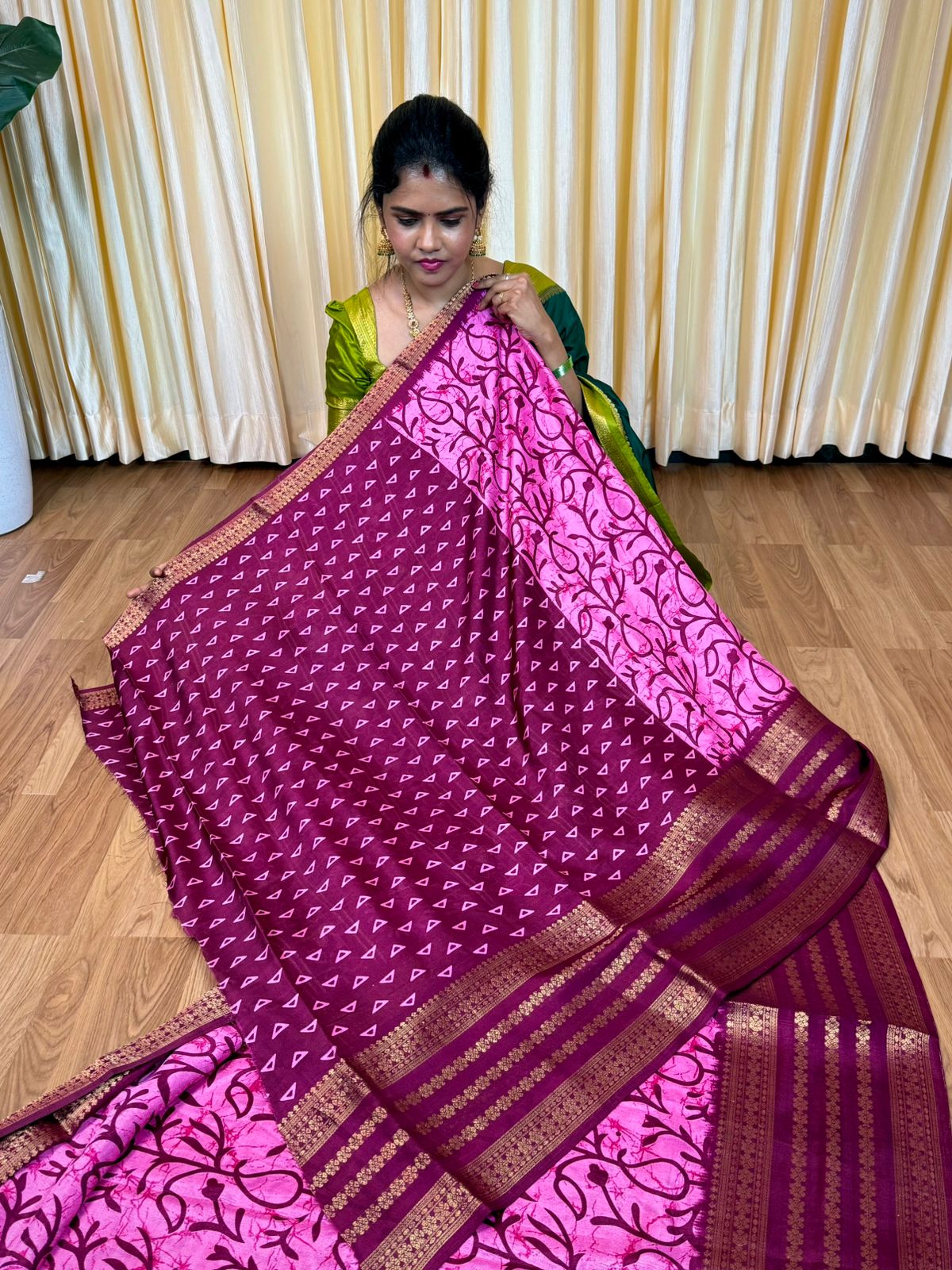 Silk mixed cotton saree🥰😎📚