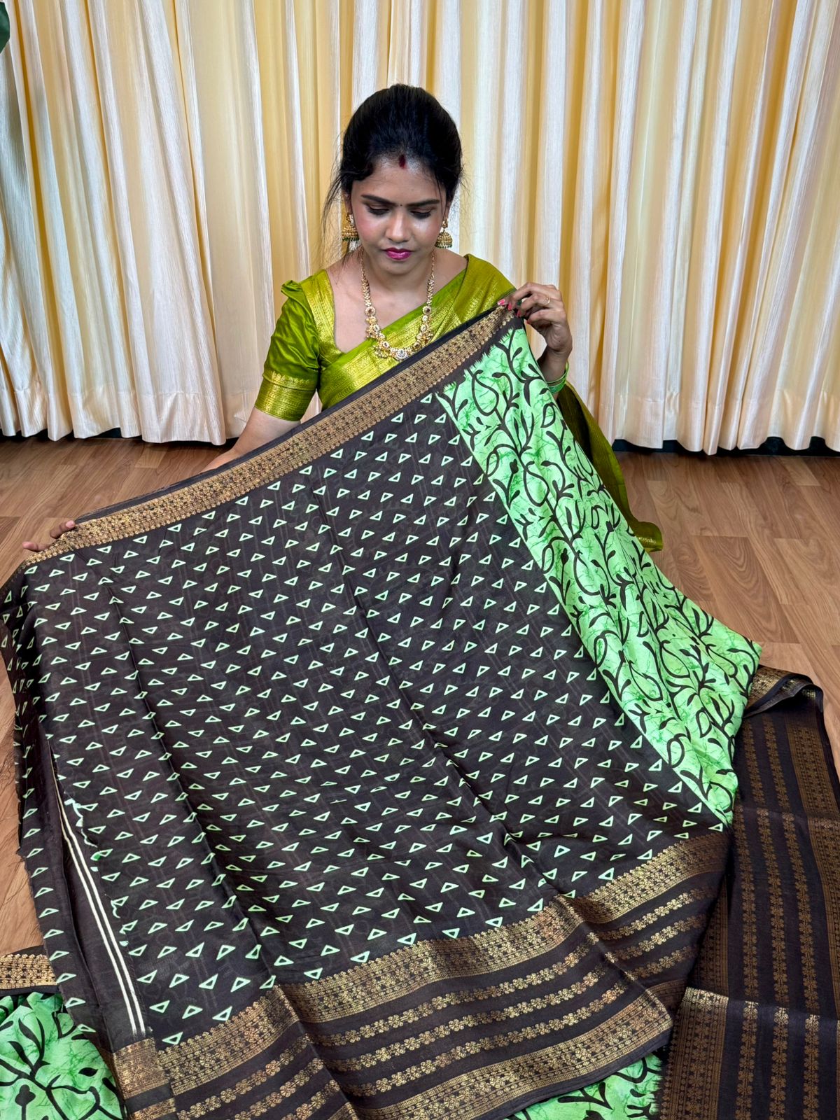 Silk mixed cotton saree🥰😎🌈📚