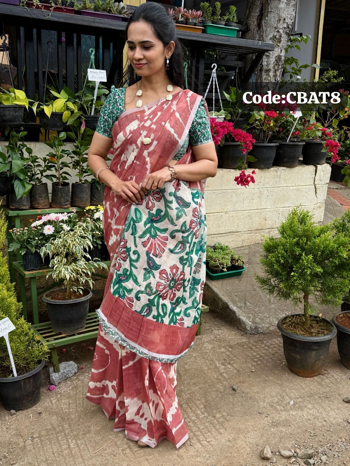 Linen cotton saree🥳