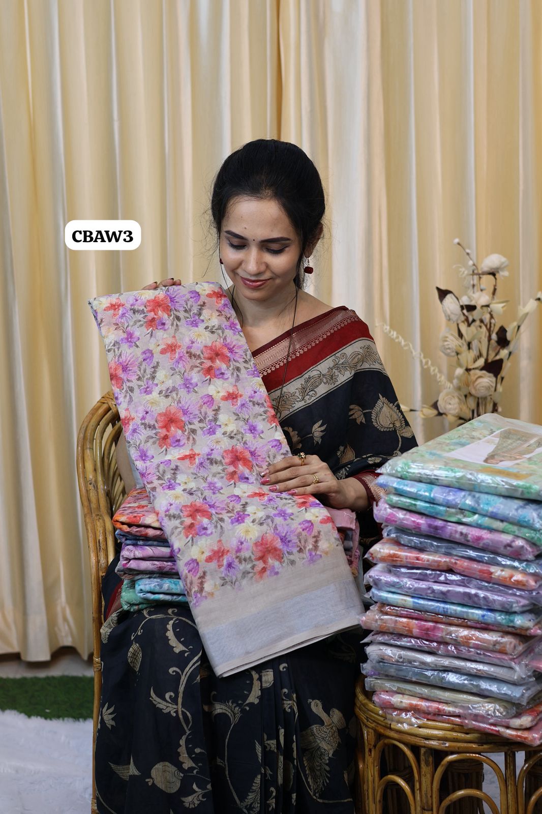 Linen cotton saree 😍Ⓜ️