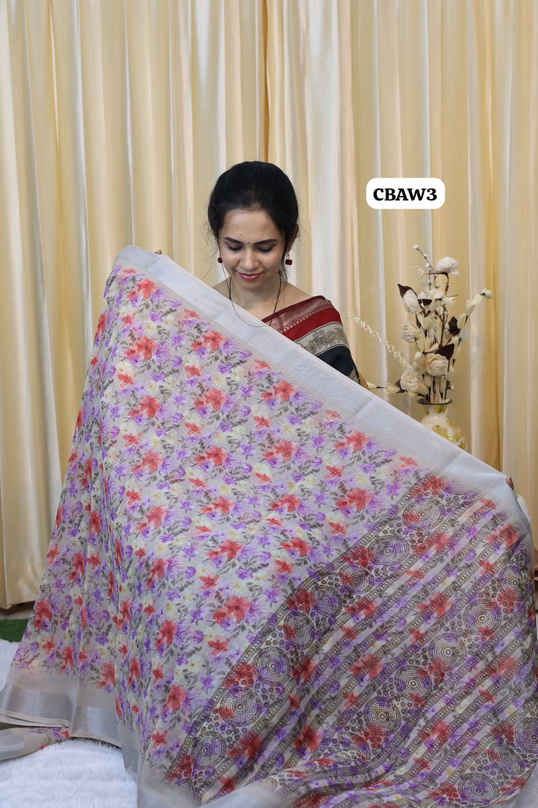 Linen cotton saree 😍Ⓜ️