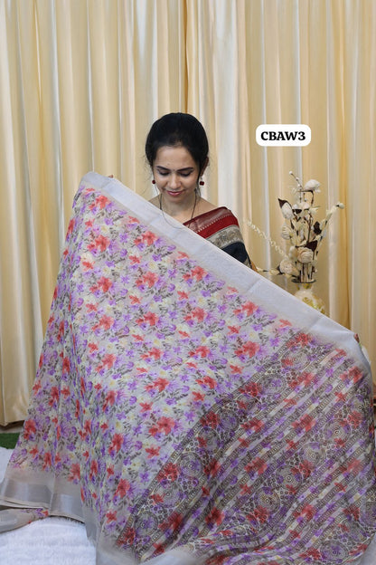 Linen cotton saree 😍Ⓜ️