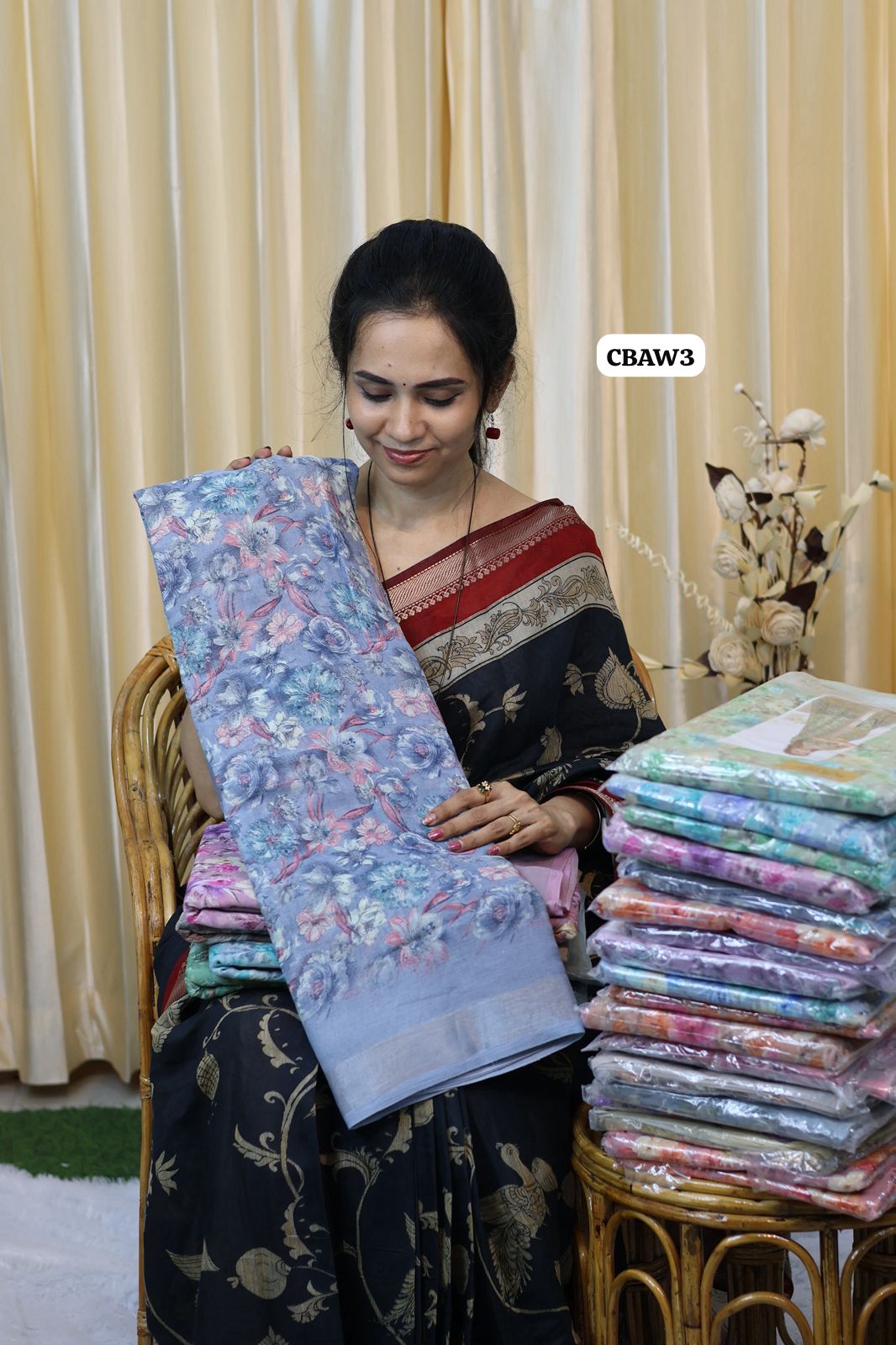 Linen cotton saree 😍Ⓜ️