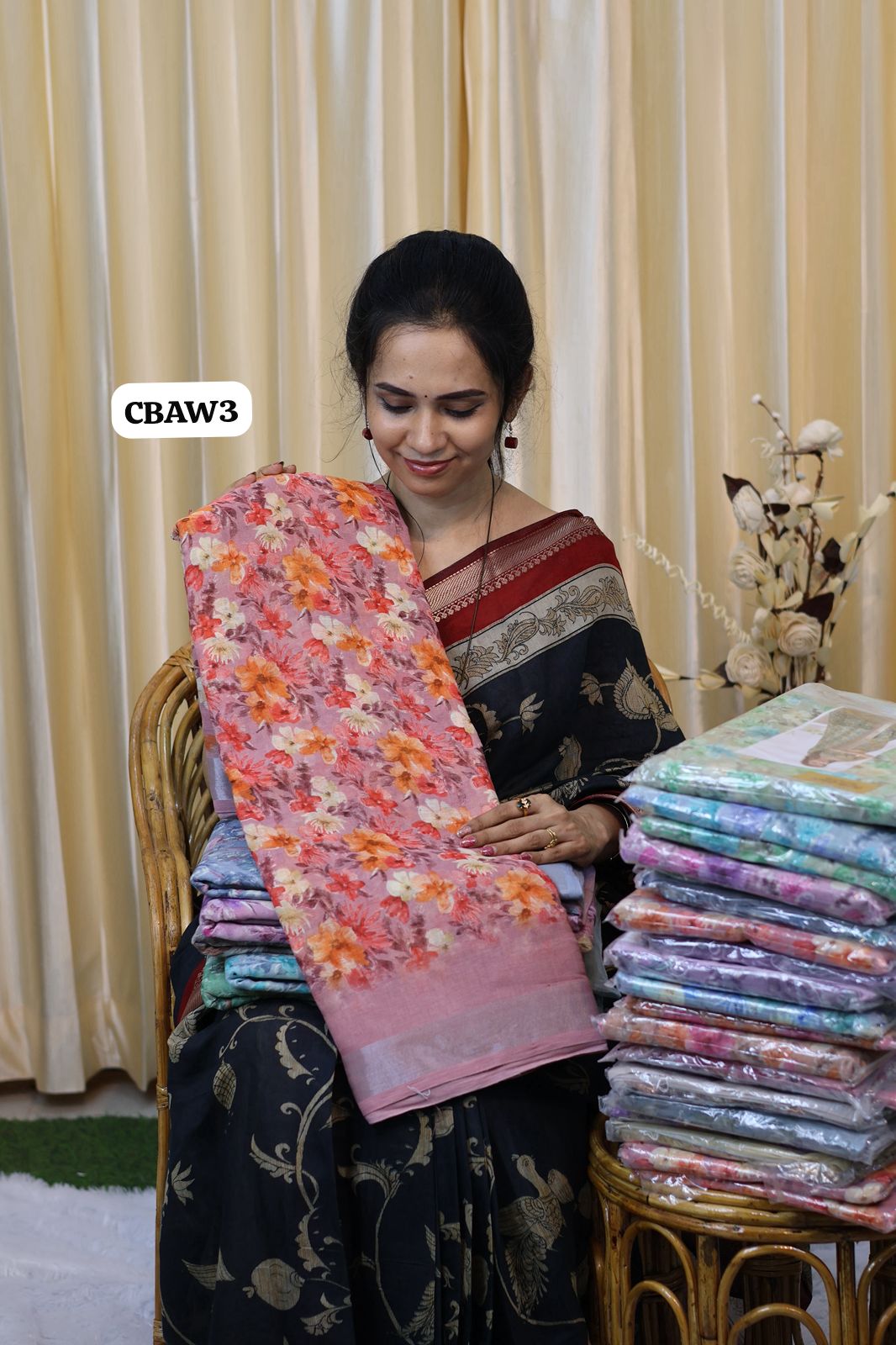Linen cotton saree 😍Ⓜ️
