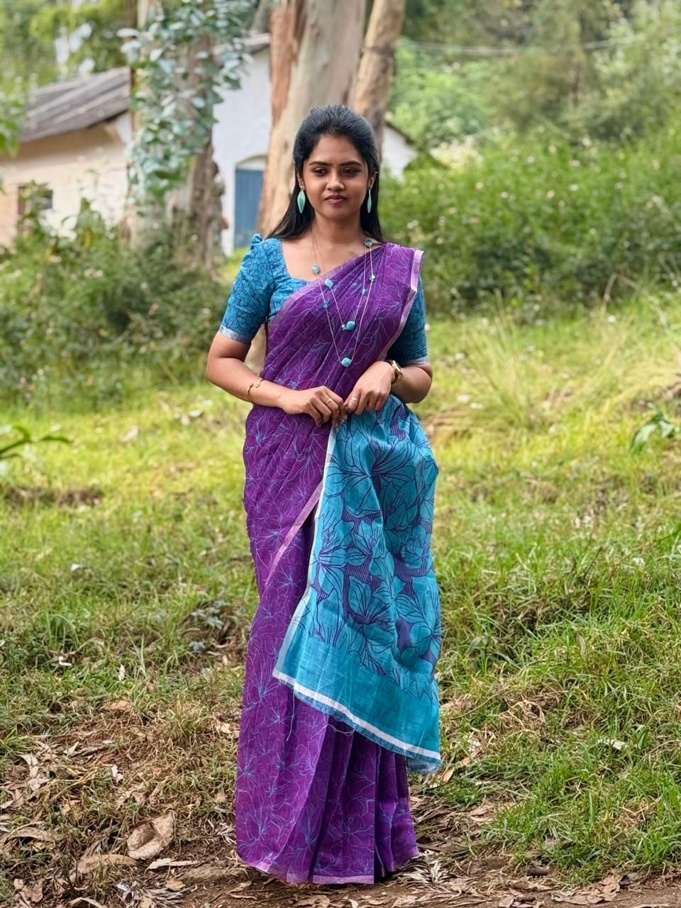 Linen cotton saree 🥳