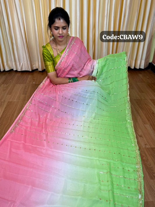 Georgette Saree🥳🌈