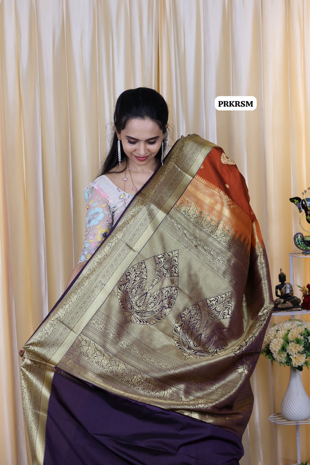 Premium Kanchi saree with rich pallu 😍⏰