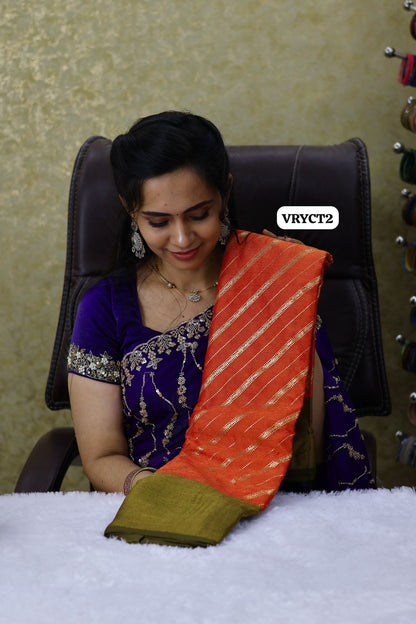 Mashmellow georgette with zari border 🏃‍♀️.