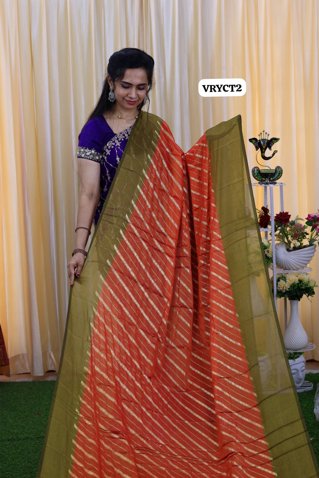 Mashmellow georgette with zari border 🏃‍♀️.