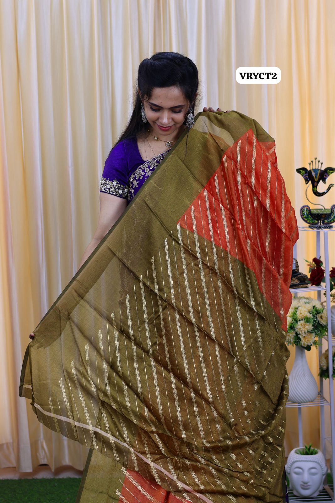 Mashmellow georgette with zari border 🏃‍♀️.