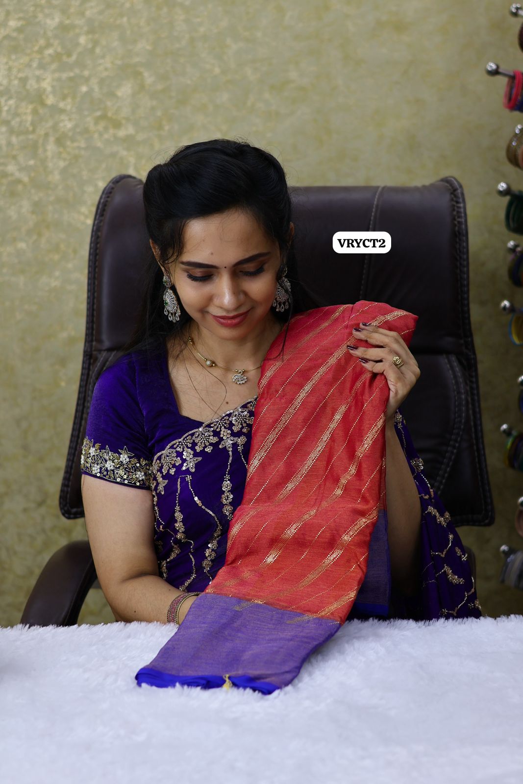 Mashmellow georgette with zari border🏃‍♀️