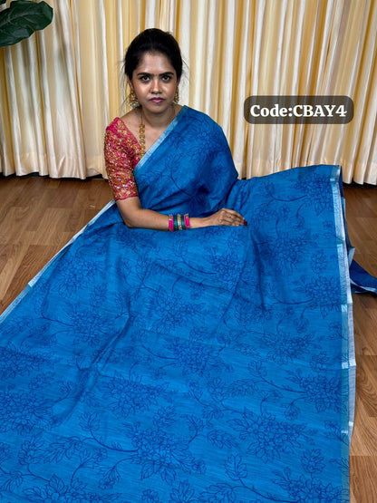 Linen cotton saree🥳