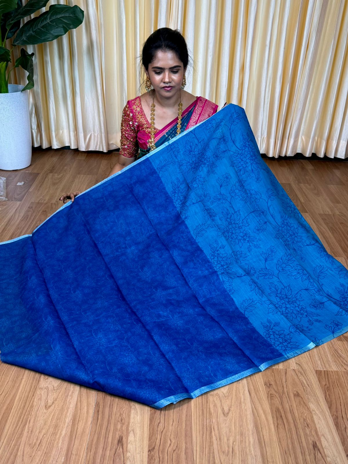 Linen cotton saree🥳
