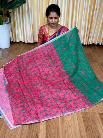 Linen cotton saree🥳