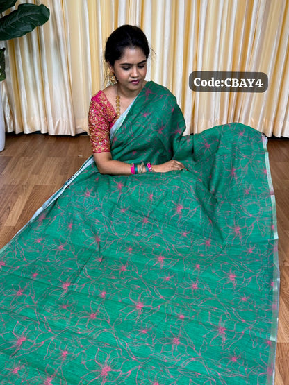 Linen cotton saree🥳