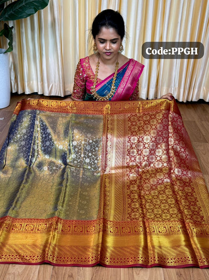 Kanchi inspired semi silk saree🥳
