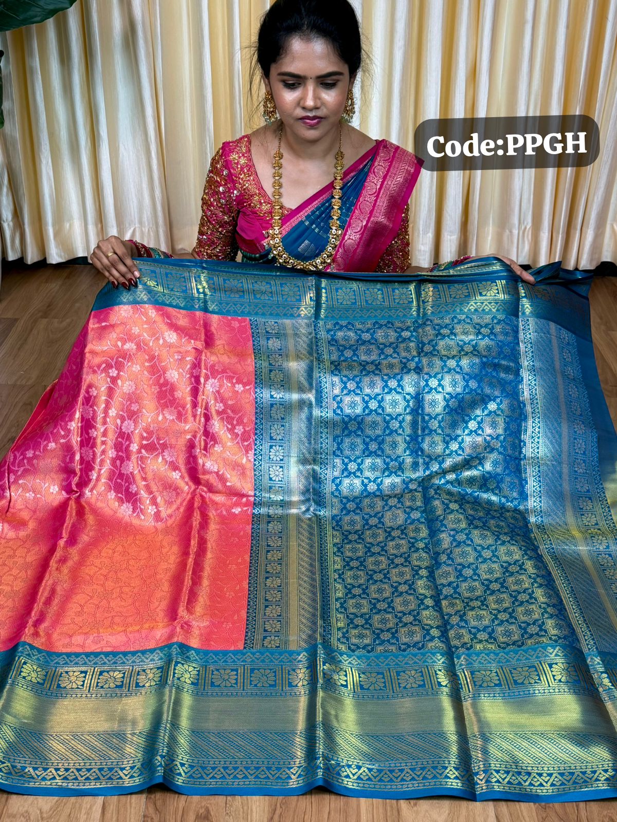 Kanchi inspired semi silk saree🥳