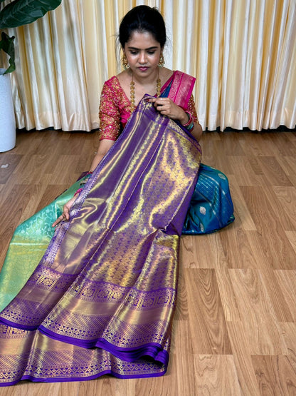 Kanchi inspired semi silk saree🥳