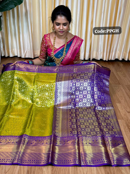 Kanchi inspired semi silk saree🥳