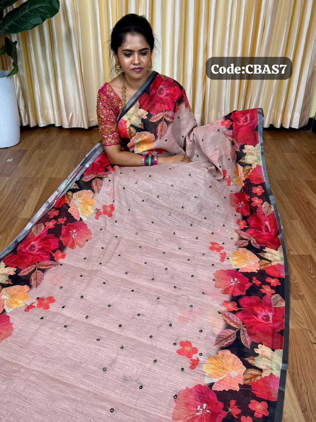 Linen cotton saree🥳