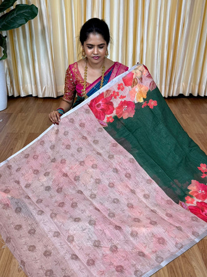 Linen cotton saree🥳