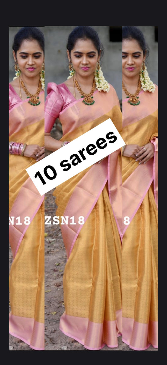Golden katan tissue semi silk mega offer🥰😎🔥